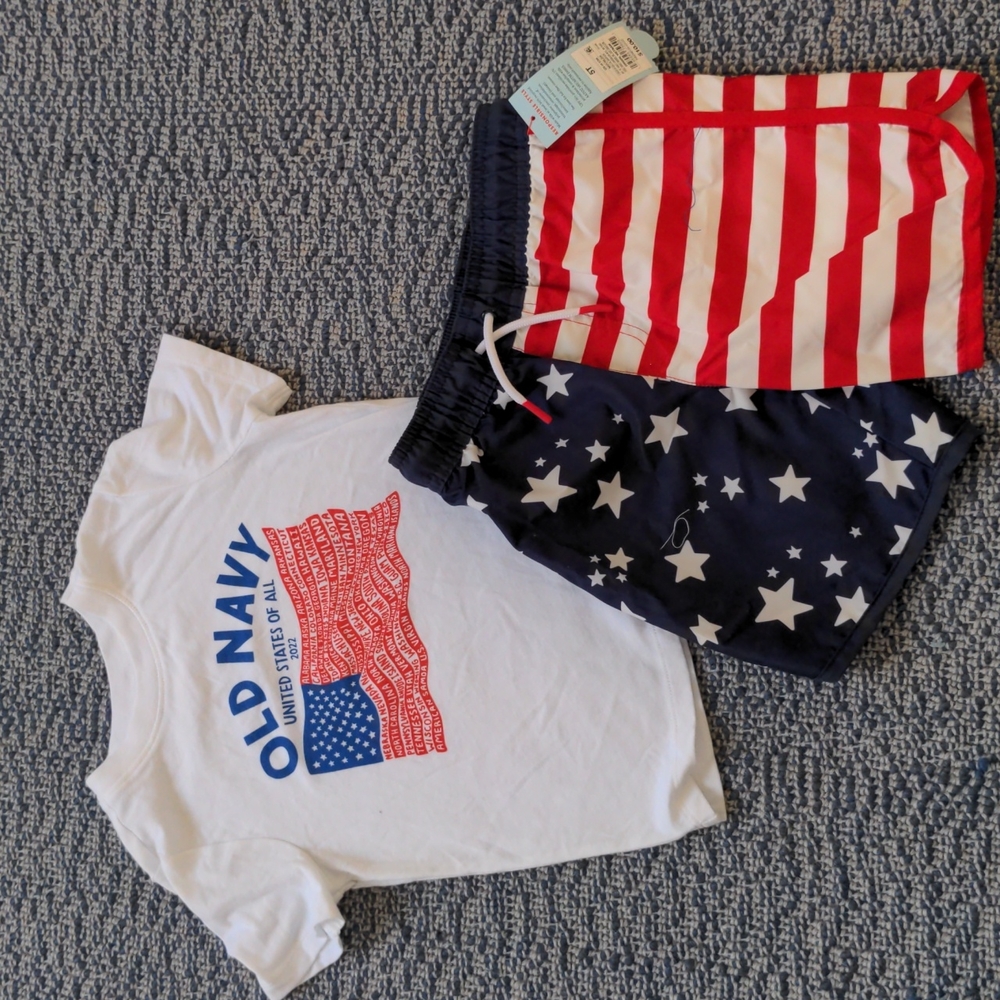 Patriotic 4th of July Swim Outfit